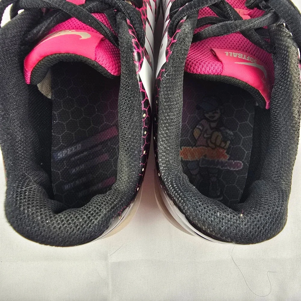 Nike Hyperdiamond 4 Keystone‎ Softball Cleats Kids 4.5Y Pink Black Low Top